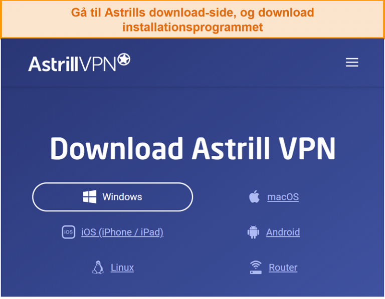 astrill app android cannot log in